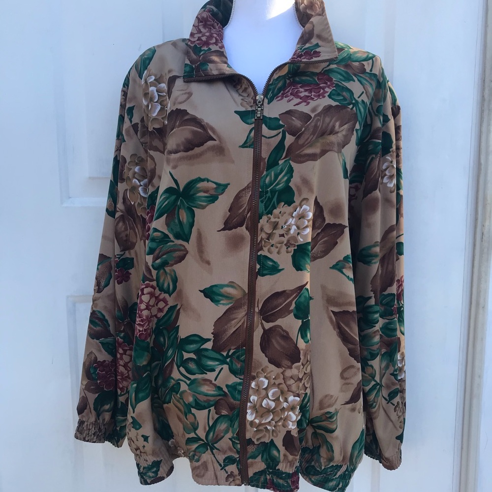 Vintage Teddy Plus SIZE 2X Floral Light Jacket